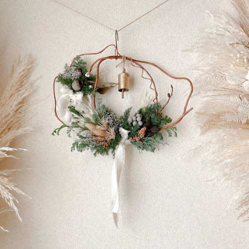 ドライフラワー＊クリスマスリース クリスマスリース ドライフラワー スワッグ riisi 通販 18542954