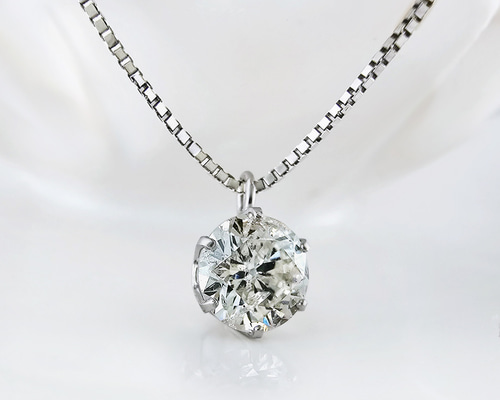 天然1粒ダイヤモンドネックレス 大粒0.5ct 処分価格！！ ダイヤモンド ネックレス 一粒 0.3ct 6本爪 プラチナ D SI2 EX