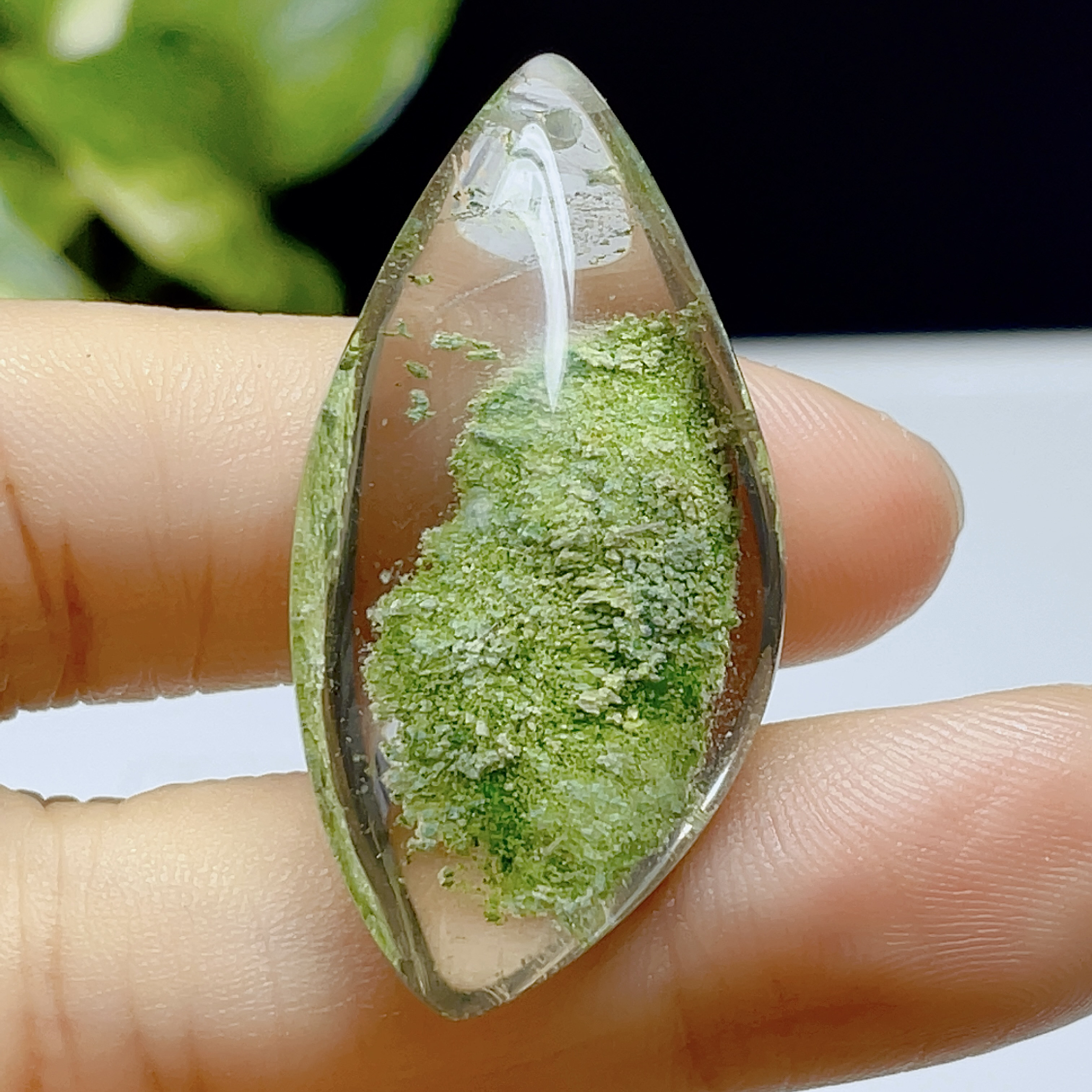 【高品質】 ガーデンクォーツ　庭園水晶　幽霊水晶　ペンダント　ネックレス　42