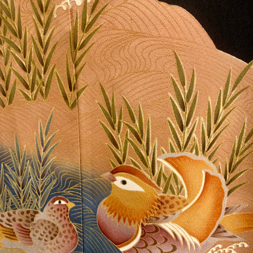 新作＊着物リメイク＊黒留袖のフォーマル衿つきAラインワンピース