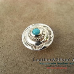 1点物手彫りコンチョ　シルバー925　ゴールド（ｋ18）インデアンジュエリー 1点物手彫りコンチョ シルバー925 ゴールド（k18）インデアンジュエリー