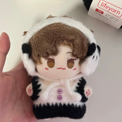 ぬい服 着せ替えぬいぐるみ用服 10cm 林檎熊 編み物⑥(ぬいぐるみなし