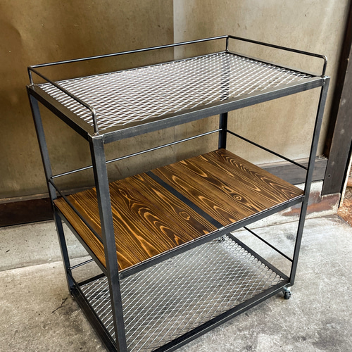 アイアンワゴン［XL］ キッチンワゴン 植物棚 キッチンカート