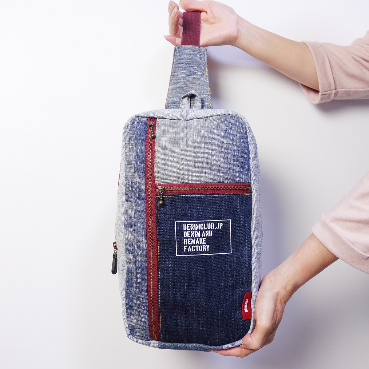 ボディバッグ リメイクデニム 大容量 RD24012