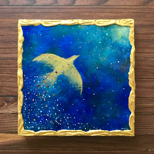 特価商品 Creema限定】原画・一点物・絵画・鳥・星・宇宙 絵画