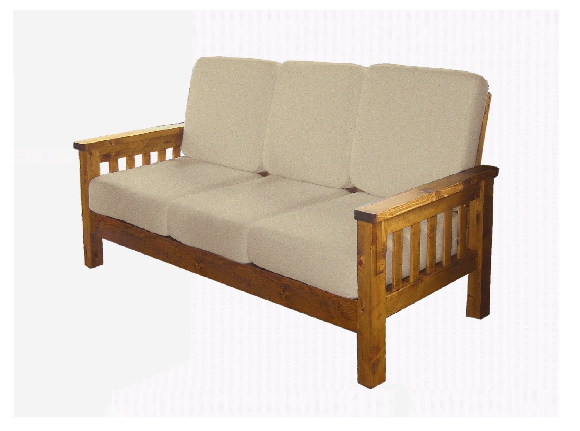 国内製ハンドメイド家具【送料無料(一部地域除く)】マドリッドコレクション　 木製フレームソファー3P　3人用ソファー