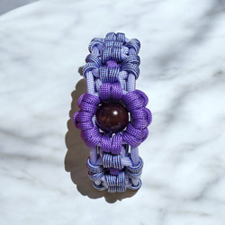 パラコード花ビーズ花チャーム ペット服・アクセサリー ユキ