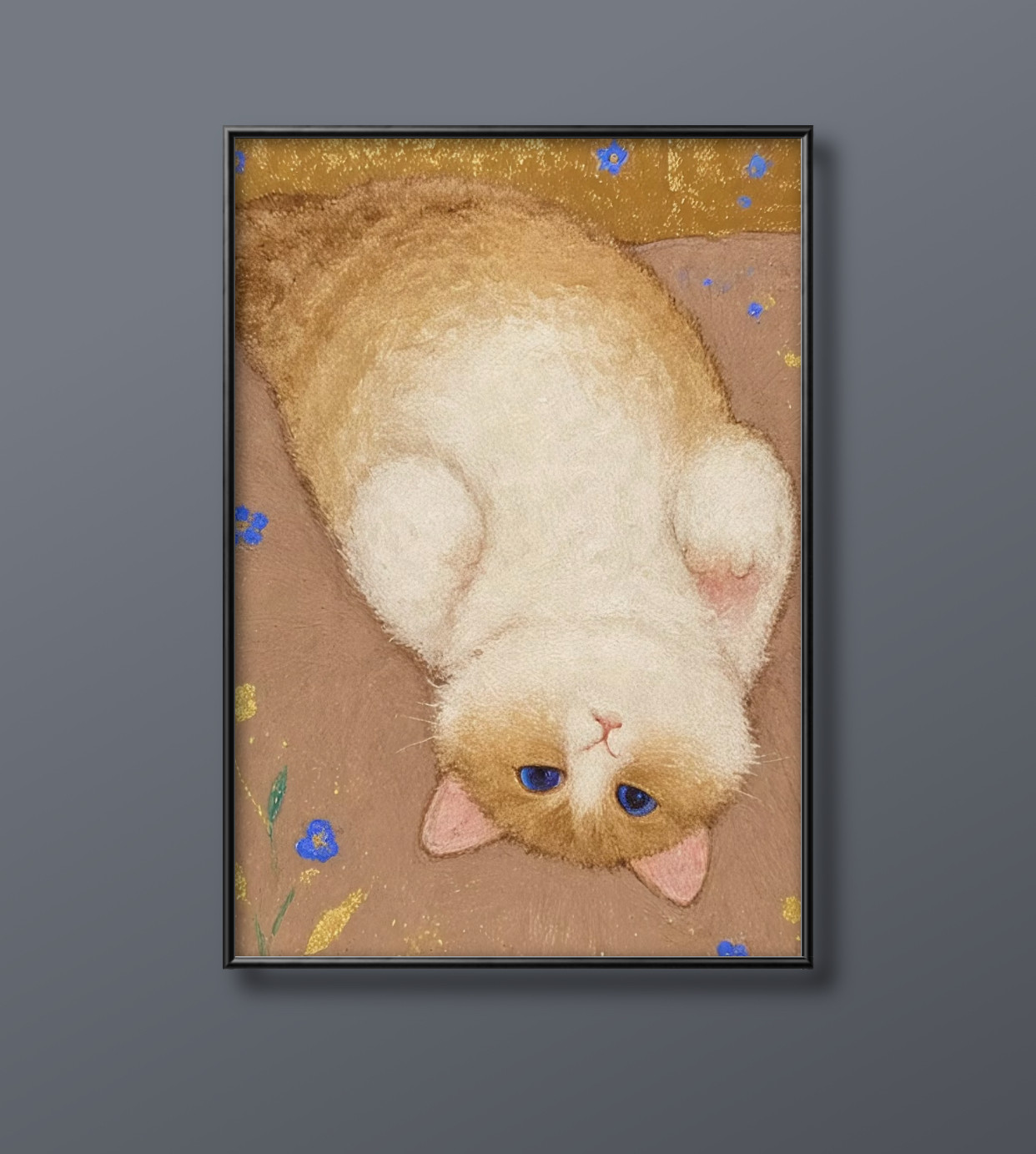絵画。原画【可愛い橘猫ちゃん】
