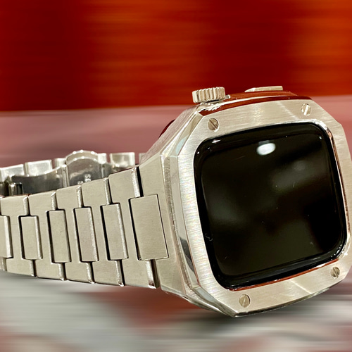 最新ワンタッチ式 アップルウォッチ カスタム メタル ステンレス