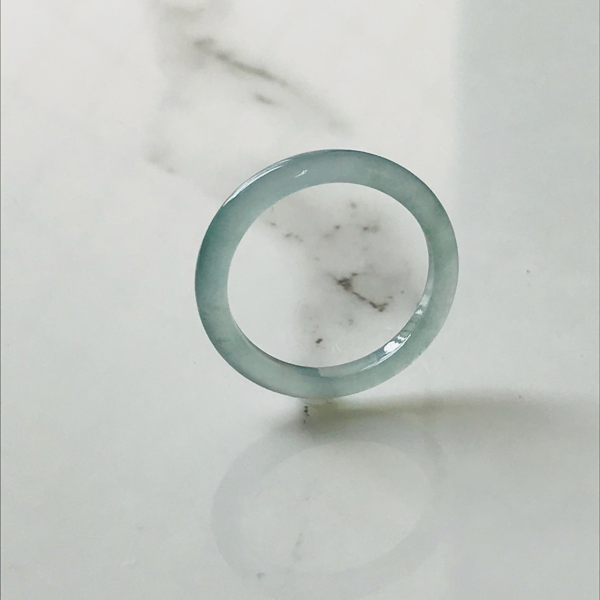 [R35-007］ ジェイド　JADE ヒスイ　本翡翠　くりぬき　リング　天然石　一点物　グアテマラ産　10号　指輪