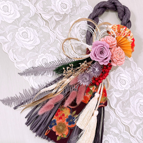 和モダン お正月飾り・早割】招福 しめ縄 2025年 ラッキーカラー