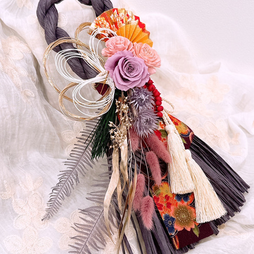 和モダン お正月飾り・早割】招福 しめ縄 2025年 ラッキーカラー