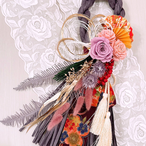 和モダン お正月飾り・早割】招福 しめ縄 2025年 ラッキーカラー