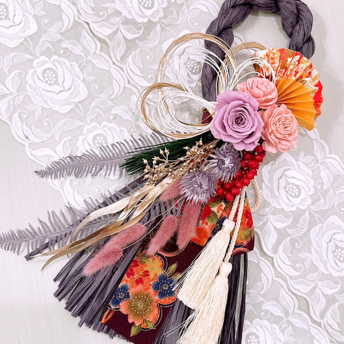 和モダン お正月飾り・早割】招福 しめ縄 2025年 ラッキーカラー