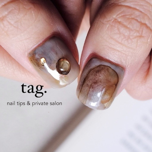 mineral stone nuance | ネイルチップ インクネイル ニュアンス 天然石