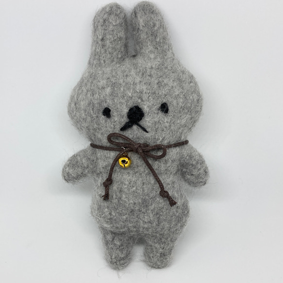 ゆるうさ（グレー）＊ぬいぐるみ 2枚目の画像
