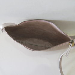 ハーフムーン ピンクゴールド　本革製　ミニショルダーバッグ 6枚目の画像