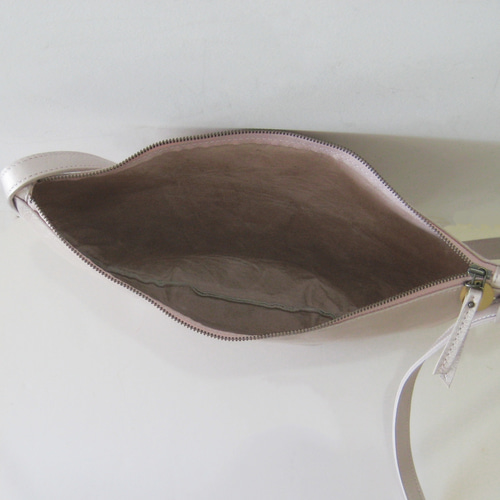 ハーフムーン ピンクゴールド 本革製 ミニショルダーバッグ ショルダー