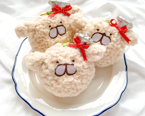 Xmasチキンpuduuのぬいぐるみキーホルダー ぬいぐるみ amcouleur