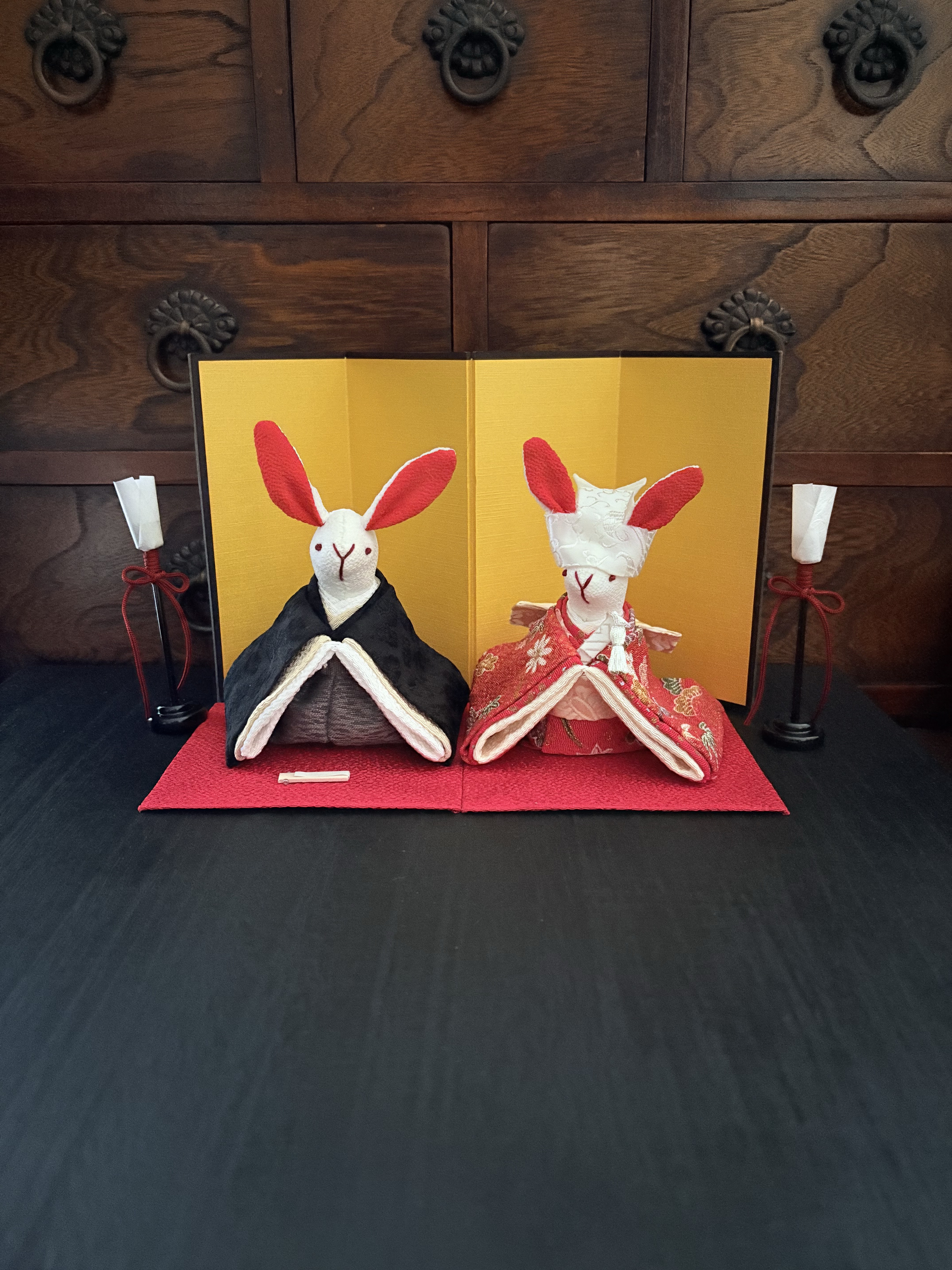 うさぎのウェルカムドール　(ウェディングドール　結婚式　和装婚　雛人形)