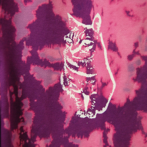 タイダイ　フリース　紫　itimi shury スウェット　パンツ　ganni ssd cat タイダイブリーチ染め スウェットパンツ キュロット・ワイド