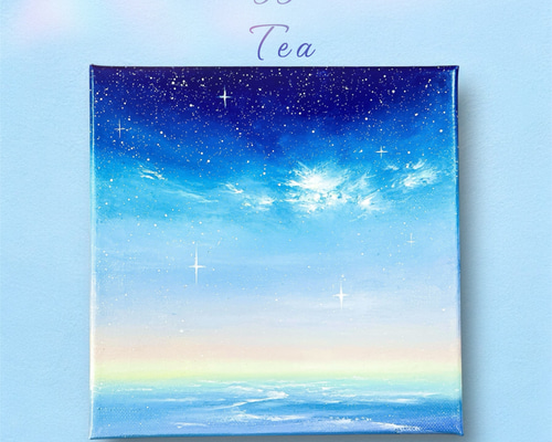 blue world  ハンドメイドパステル画　絵画アート原画 月夜に舞う ハンドメイドパステル画 絵画アート原画 - メルカリ