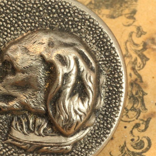 1個】メタルボタン φ25mm 狩猟犬 アニマルモチーフ ハンティング ジレ