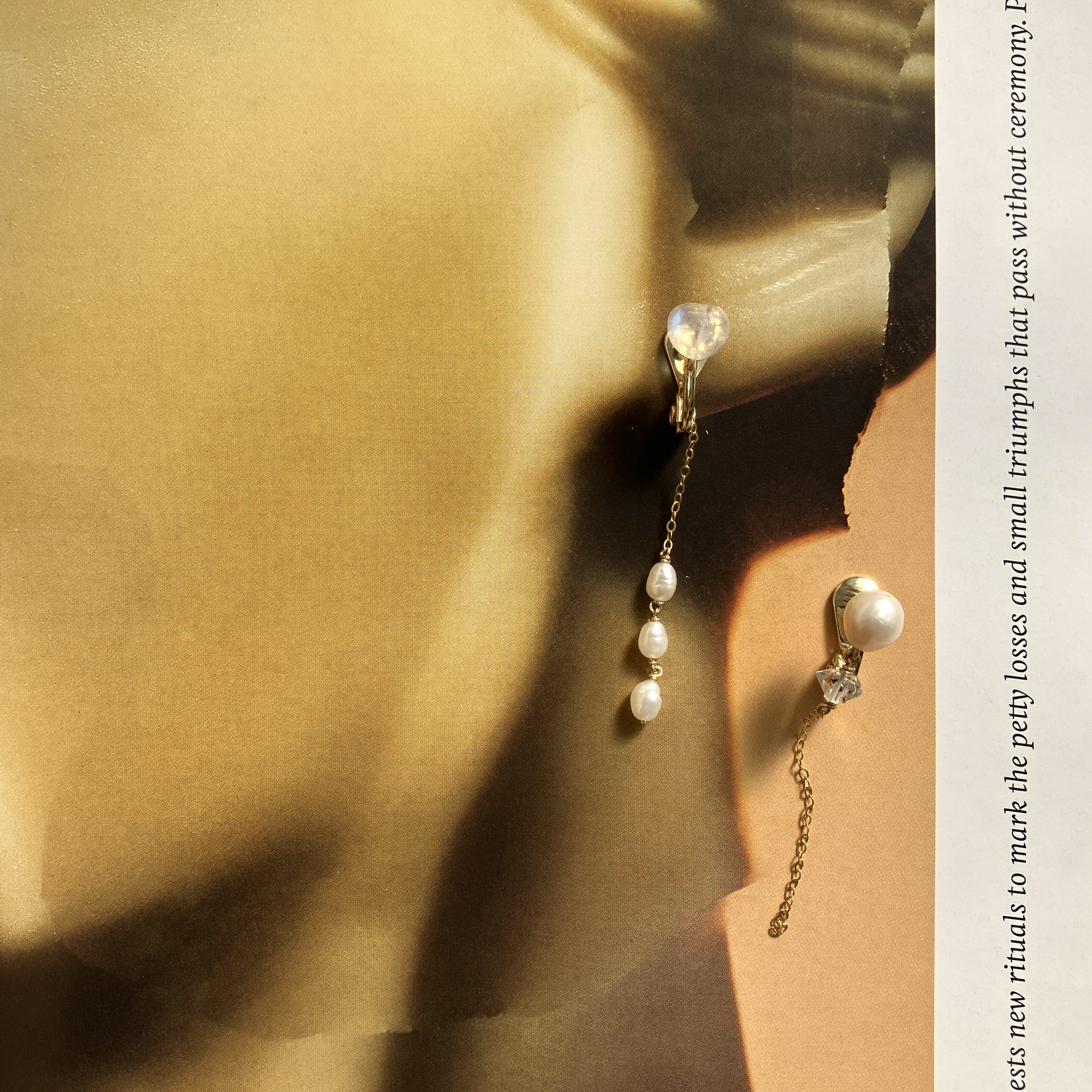 Chaste　清らか　クリップイヤリング　１点もの