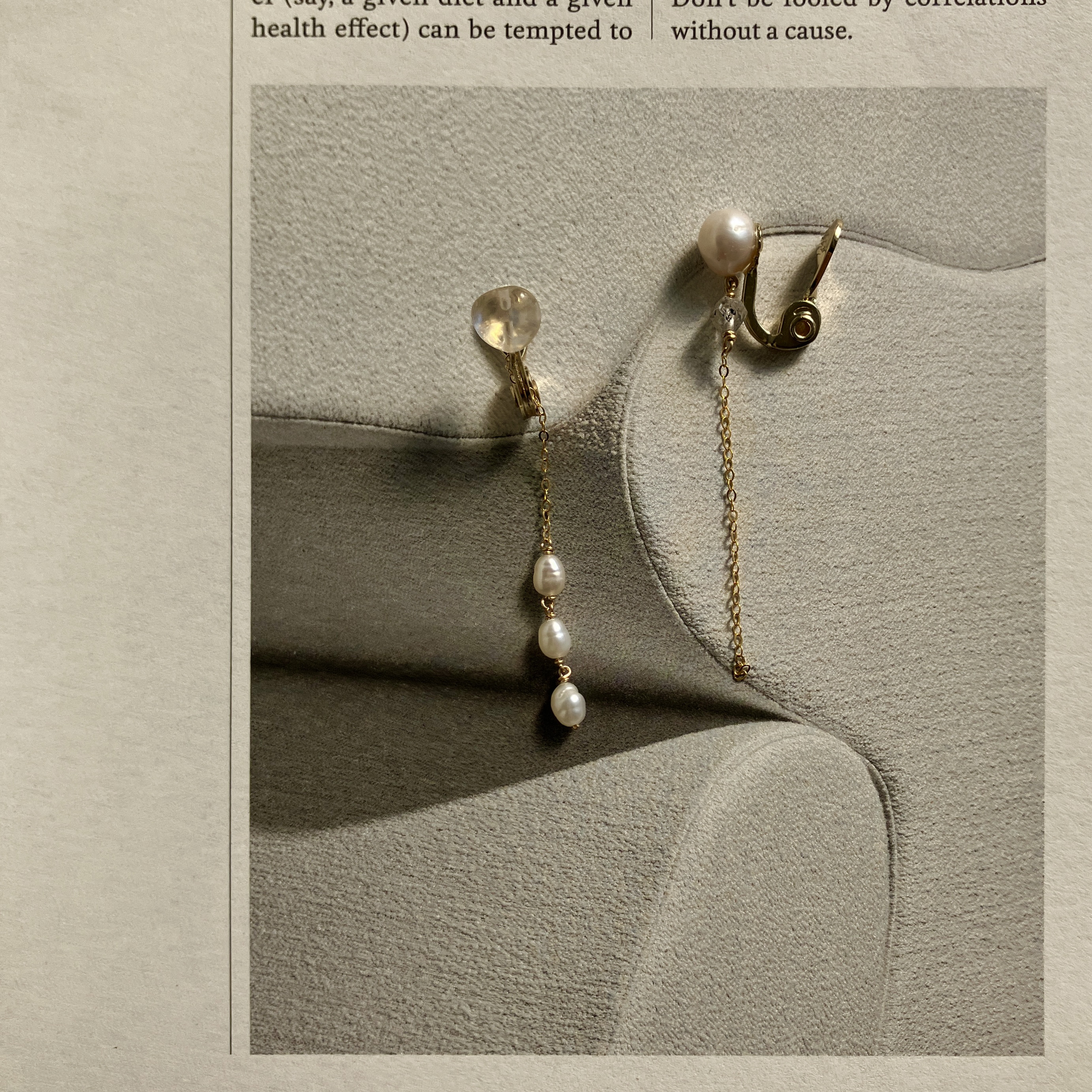 Chaste　清らか　クリップイヤリング　１点もの