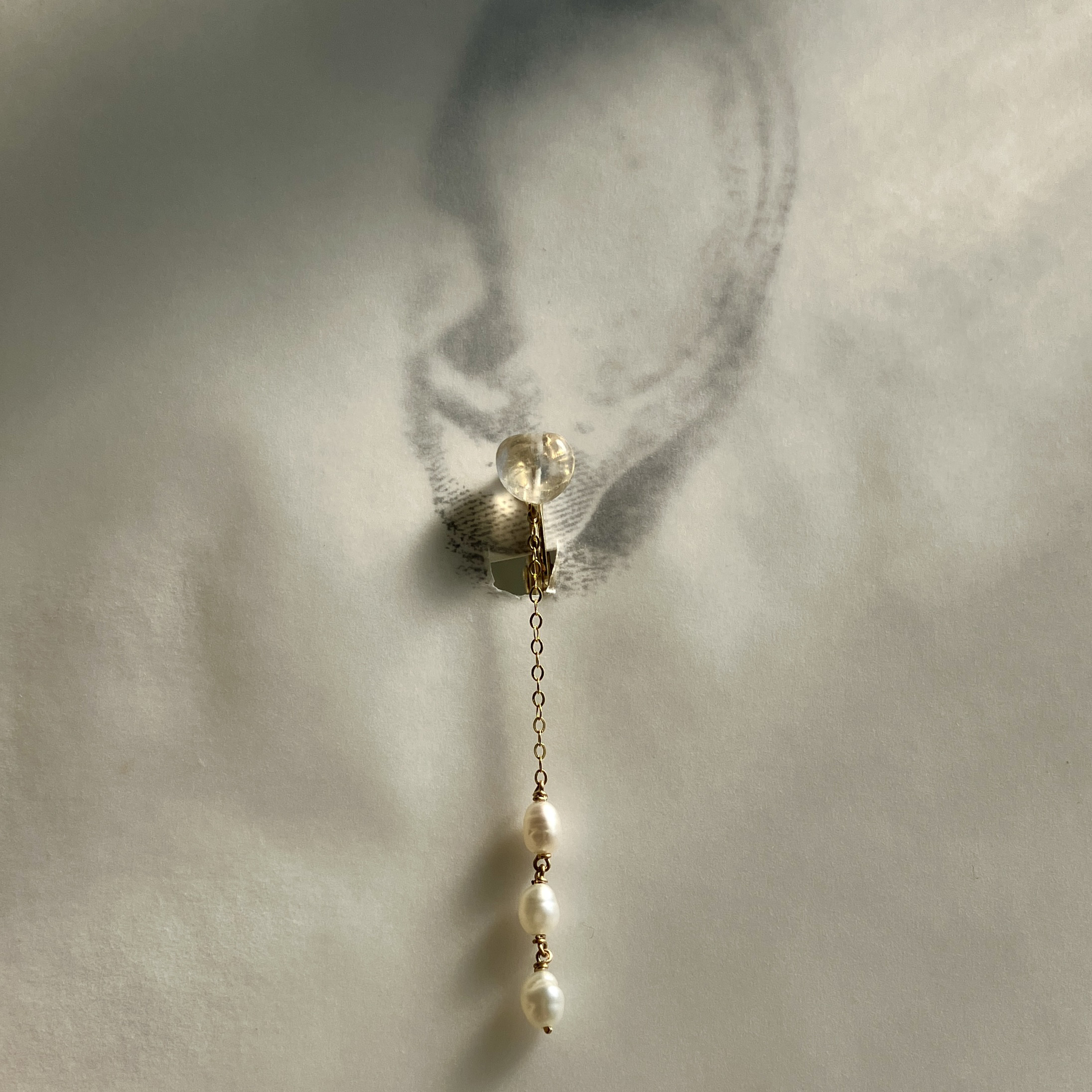 Chaste　清らか　クリップイヤリング　１点もの