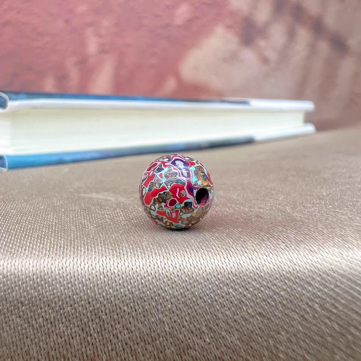 ハンドメイド ブレスレット バングル 漆器 漆塗り リストバンド 古代の技術 紫檀 螺鈿 オパール 誕生日 周年記念日