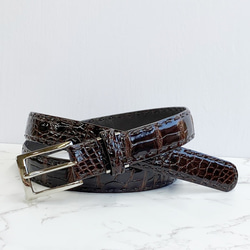 日本製 パイソン 33㎜巾 上質 リバーシブルベルト ダイヤモンド