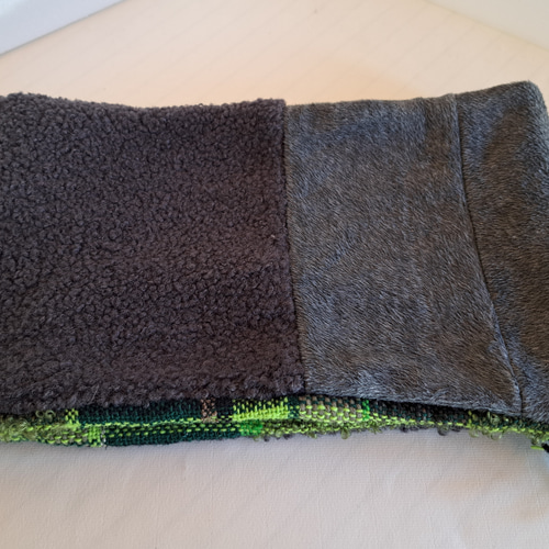 ☆さをり織り ネックウォーマー☆ さおり織り 手織り グリーン 緑  