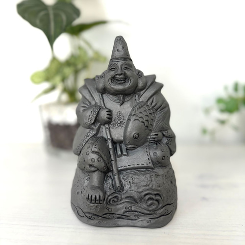 会津 本郷焼　福を呼ぶ鬼瓦　鈴製 置物 骨董品 会津 本郷焼 福を呼ぶ鬼瓦 鈴製 置物 骨董品