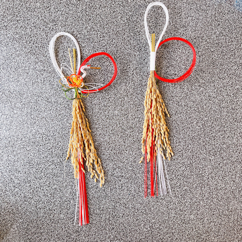 お正月2026【寿】実り多い年を願って紅白水引きの稲穂飾り 正月飾り