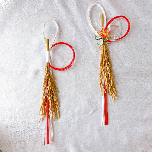 お正月2026【寿】実り多い年を願って紅白水引きの稲穂飾り 正月飾り