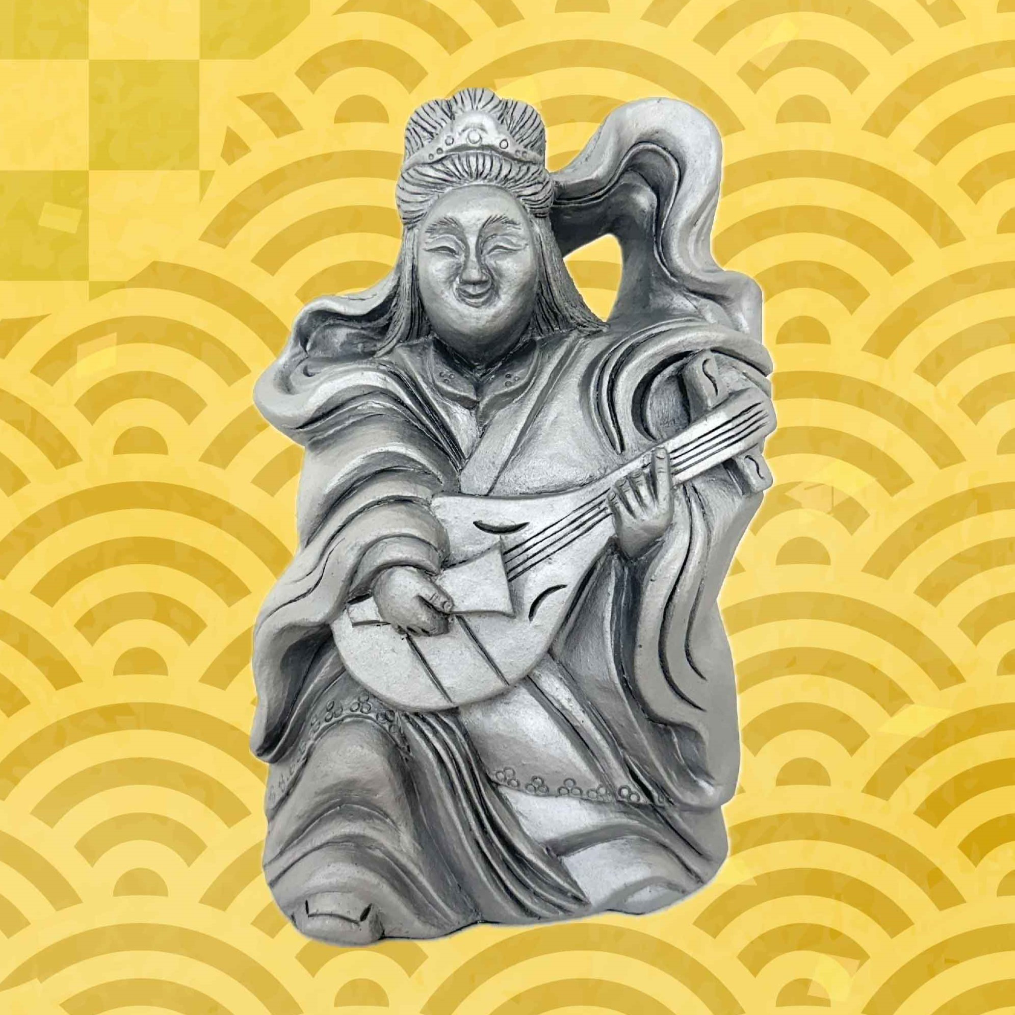希少　七福神　宝船　三州瓦？　置物