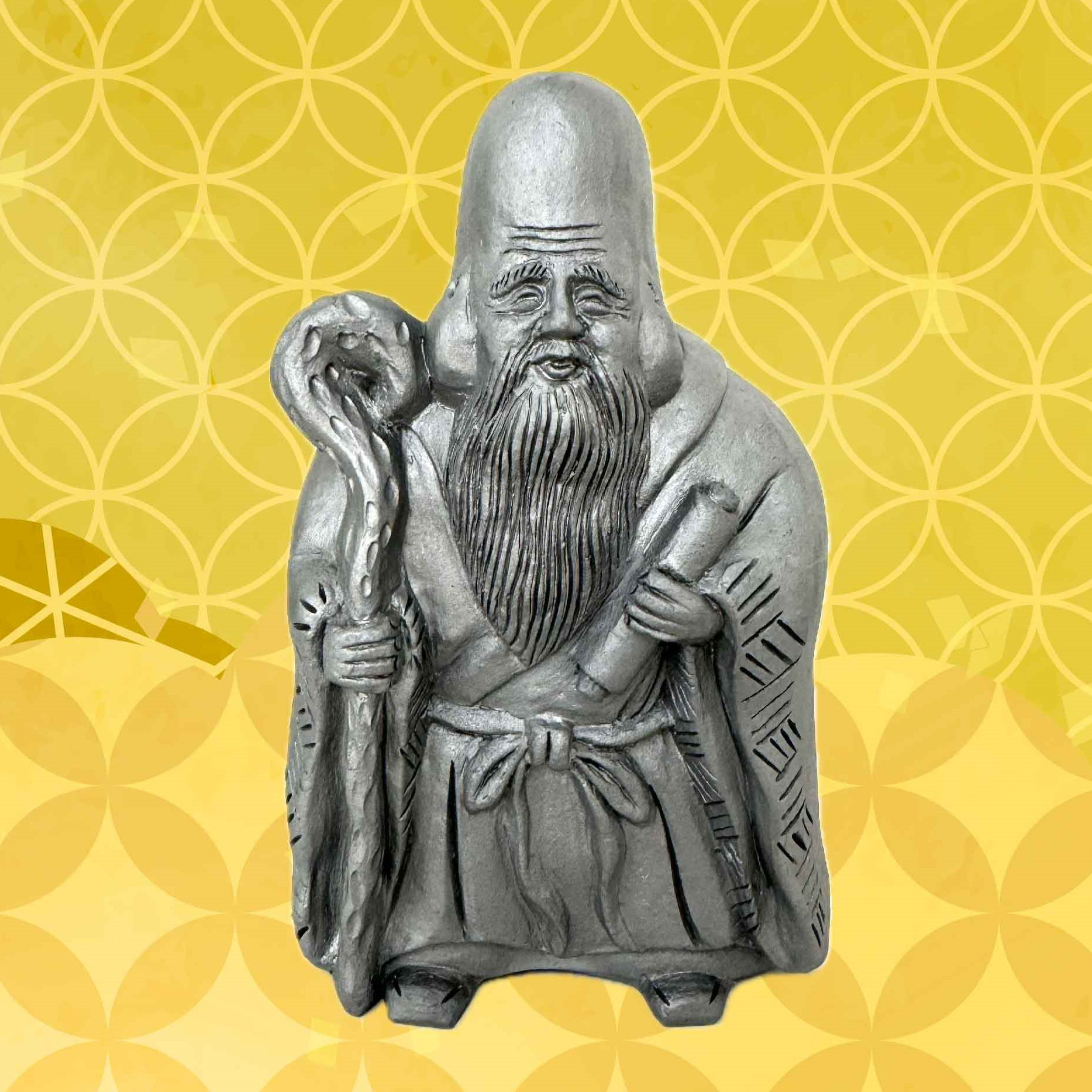 三州鬼瓦工芸品　七福神「福禄寿様」