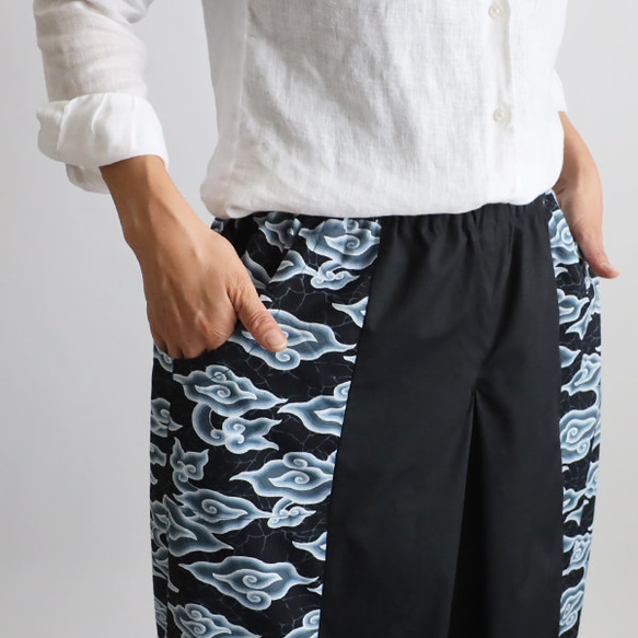 ⁑ラスト１ 　最終ＳＡＬＥ　９８ｃｍ　股下タック　袴パンツ　ワイド和オリエンタル　高身長さんにもY98K 6枚目の画像