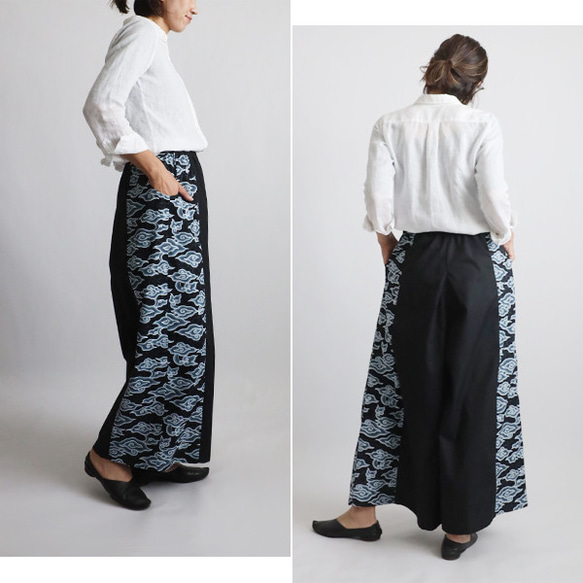 ⁑ラスト１ 　最終ＳＡＬＥ　９８ｃｍ　股下タック　袴パンツ　ワイド和オリエンタル　高身長さんにもY98K 10枚目の画像