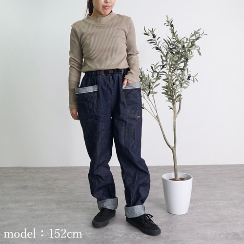 デニムキャンプワークパンツ/岡山県産 ロングパンツ UZUiRO／ウズイロ