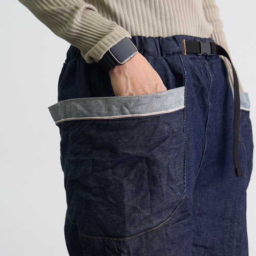 デニムキャンプワークパンツ/岡山県産 ロングパンツ UZUiRO／ウズイロ