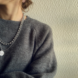 ー３連コインネックレスー　サージカルステンレス　ボールチェーン　ボールチェーンネックレス　チェーンネックレス 13枚目の画像