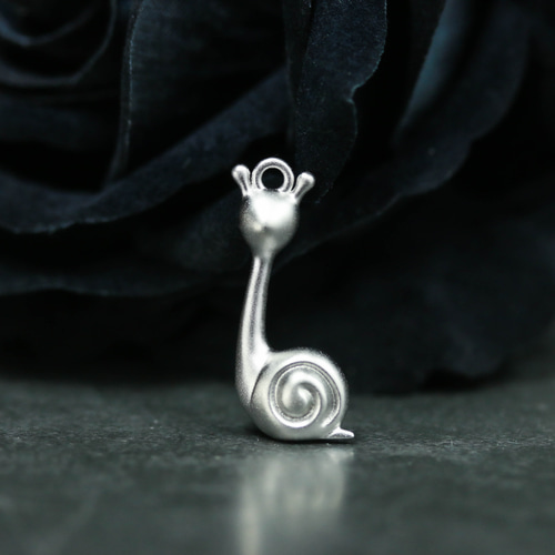 シルバー925カタツムリチャームネックレス、カタツムリチャーム