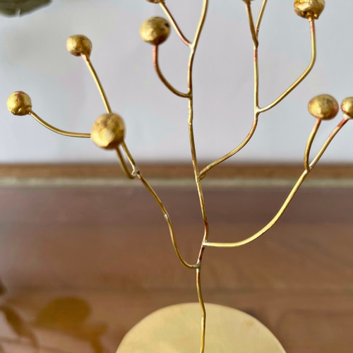 古金色の実のなる木」オブジェ 真鍮 立体・オブジェ 藤田商店 通販