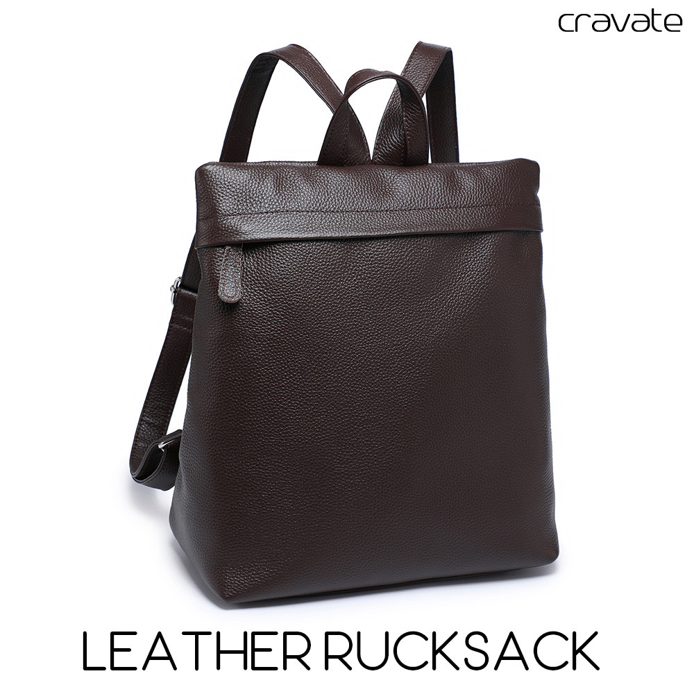 リュック レザー 本革 シンプル おしゃれ かっこいい 通学 通勤  リュックサック バックパック ダークブラウン A4