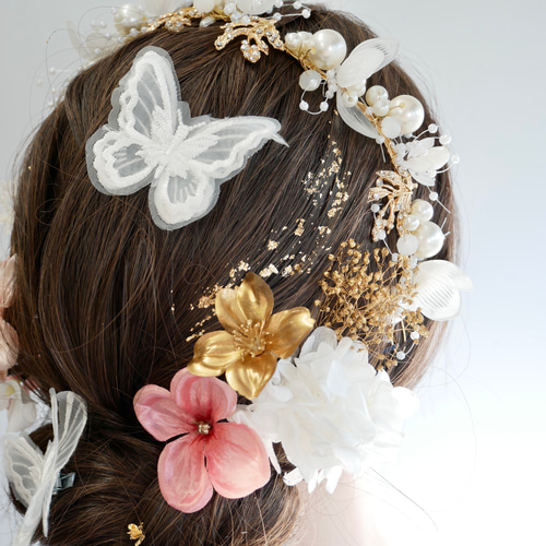 E27 パールカチューシャ 髪飾り 成人式 卒業式 袴 振袖 結婚式
