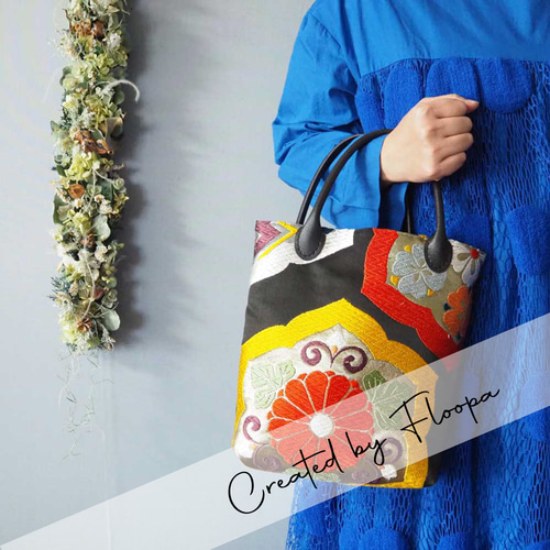 伝統工芸×日常の彩り 着物帯リメイクバッグ ハンドバッグ Floopa 通販