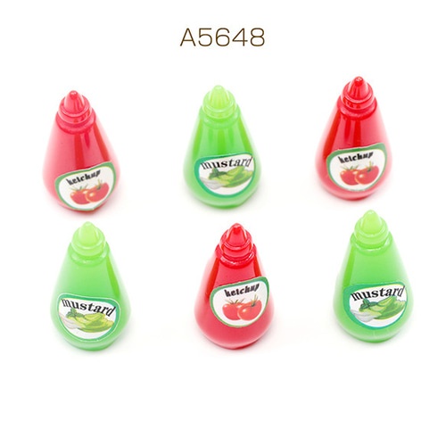 A5648 18個 ミニチュアサンプルパーツ ケチャップ 樹脂製 食品サンプル 