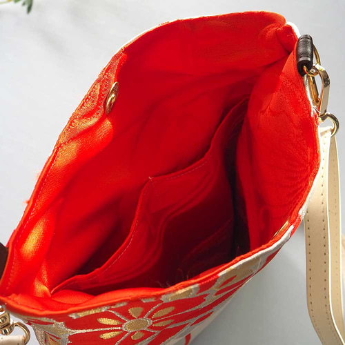 一点物｜着物帯リメイク ショルダーバッグ｜吉祥文様｜和モダンギフト